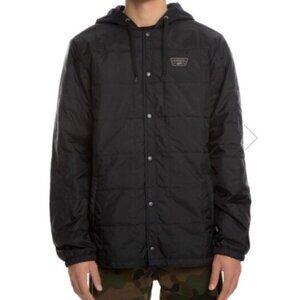 Vans Santiago III Hooded Quilted Jacket black men's zip-up Sz M